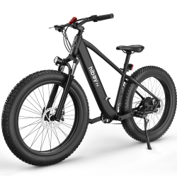 HIBOY P6 Electric Bike for Adults, 32Km/h 100Km Range 750W Motor 48V 13Ah Removable Battery Ebike, 26” X 4.0" Fat Tire Mountain Bicycle, Shimano 7