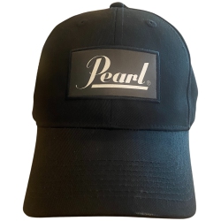 PEARL Black Baseball Cap With Drums Logo (Cap) In White