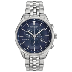 CITIZEN Mens Corso Eco-Drive Watch 42MM Silver-Tone Stainless Steel Case And Bracelet With Dial (At2141-52L) In Blue
