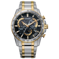 CITIZEN Mens PCat Eco-Drive Watch 42MM Two-Tone Stainless Steel Case And Bracelet With Dial (Cb5894-50E) In Black