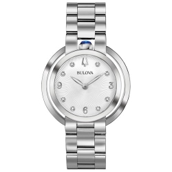 BULOVA Ladies Rubaiyat Quartz Watch 35MM Silver-Tone Stainless Steel Case And Bracelet With Silver-White Dial (96P184) In Multicolor