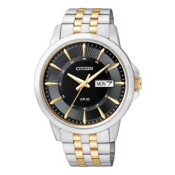 CITIZEN Mens Quartz Watch 41MM Two-Tone Stainless Steel Case And Bracelet With Dial (Bf2018-52E) In Black