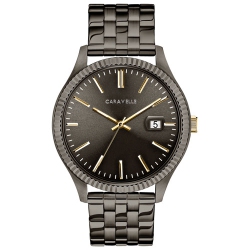 CARAVELLE Mens Dress Quartz Watch 41MM Stainless Steel Case And Bracelet With Dial (45B149) In Gray