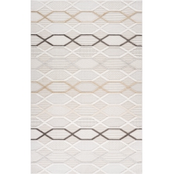 RUG BRANCH Maison Geometric Indoor Area Rug, Cream Beige, Modern