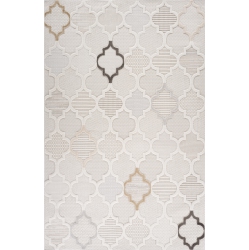 RUG BRANCH Maison Moroccan Indoor Area Rug, Cream Beige, Modern