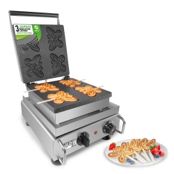 ALDKITCHEN Ap-510 Waffle Stick Maker | Butterfly-Shaped | 4 PCs | Waffle On A Stick Iron | 110V