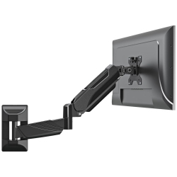 NIERBO Single Monitor Wall Mount for 17-32 Inch Computer Screen, Wall Mounted Monitor Holder Support 4.4-17.6Lbs Display, Gas Spring Monitor Arm
