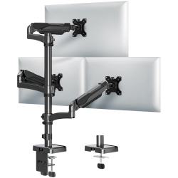 NIERBO Triple Monitor Mount Holds 4.4-17.6Lbs, Up to 32 Inch Monitor Stand for 3 Monitors, Triple Monitor Stand \w Gas Spring Arm \w Clamp/grommet