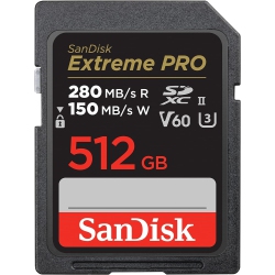 SANDISK 512GB Extreme Pro Sdxc Uhs-Ii Memory Card - C10, U3, V60, 6K, 4K Uhd, Sd Card - Sdsdxep-512G-Gn4In