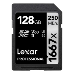 LEXAR Original Professional 128GB 1667X V60 250Mb/s Flash Memory Sd Cards Uhs-Ii U3 Card High Speed