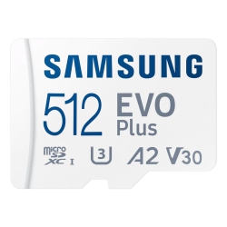 SAMSUNG Evo Plus Microsd Sdxc U3 Class 10 A2 Memory Card 130Mb/s W/adapter 2021 (512GB)