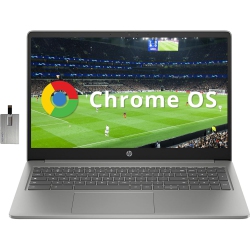 HP 15.6" Chromebook Plus Fhd Anti-Glare Sleek Laptop, Intel Core I3-N305, Intel Uhd Graphics, 128GB Ufs, 8GB Lpddr5 Ram, Wi-Fi 6, Fhd Camera \w