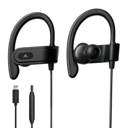 AVANTREE L171 - Over Ear Lightning Headphones Wired for Iphone, Mfi Certified Earbuds, In Line Mic for Clear Calls, Good Sound & Comfortable, Ideal