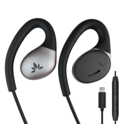 AVANTREE Open Ear Lightning Headphones Wired for Iphone, Mfi Certified, In Line Mic for Clear Calls, Enviornment Awareness & All Day Comfort, Great