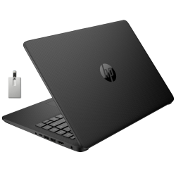 HP Stream 14" HD Laptop, Intel Celeron N4120, 128GB Emmc, 8GB Ram, Intel Uhd Graphics, Webcam, 1 Year Office 365, Black, Win 11 S, 128GB Hotface USB