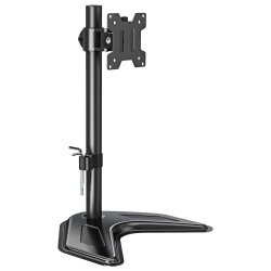 NIERBO Single Monitor Stands, Freestanding Vesa Monitor Desk Mount Fits 13" to 32" Computer Screen \w Height Adjustable, Swivel, Tilt, Rotation, Vesa