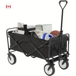 GENER Folding Garden Wagon | Collapsible All-Terrain Wheels for Beach & Grocery Use