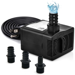 COSTWAY 240Gph Submersible Pump (900L/h, 22W) Fountain Water Pump With 7.2Ft High Lift