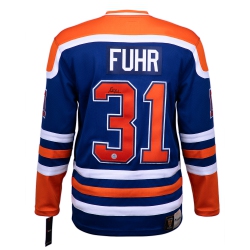 AJ SPORTS Grant Fuhr Autographed Edmonton Hockey Throwback Jersey