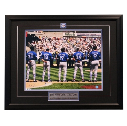 AJ SPORTS 1993 Jays Signed Wamco White Alomar Molitor Carter Olerud 26X32 Frame In Blue