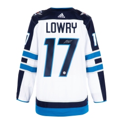 AJ SPORTS Adam Lowry Autographed Winnipeg Jets Adidas Jersey In White