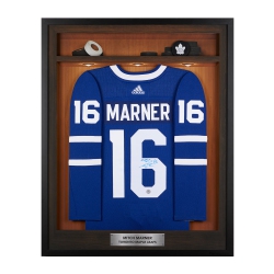 AJ SPORTS Mitch Marner Signed Toronto Hockey Locker Room 36X44 Jersey Frame