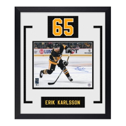 AJ SPORTS Erik Karlsson Signed Pittsburgh Penguins Authentic Number 23X27 Frame