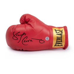 AJ SPORTS George Chuvalo Autographed Everlast Boxing Glove In Red