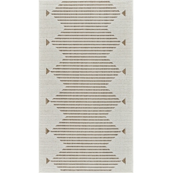 RUG BRANCH Maise Modern Striped Indoor Outdoor Area Rug, Beige In Brown