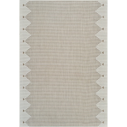 RUG BRANCH Maise Modern Striped Indoor Outdoor Area Rug, Beige In Brown