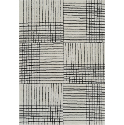 RUG BRANCH Domus Abstract Indoor Area Rug, Cream In Black