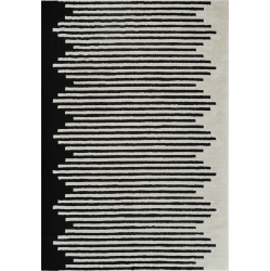 RUG BRANCH Domus Abstract Indoor Area Rug, Cream In Black