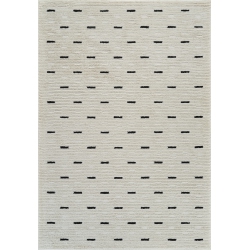 RUG BRANCH Domus Abstract Indoor Area Rug, Cream In Black