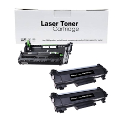 TONER4U - 3 Packs (2Toner & Drum) (Tn760+Dr730) Compatible Cartridges for Brother Tn 760, Dr730 Hl L2350Dw L2370 L2390Dw L2395Dw & Mfc L2710Dw