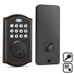 ADD CANADA Smart Keypad Door Lock With 50 Access Codes (Password/key Accessible), 1-Touch Auto-Locking And Alarm