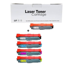 TONER4U – 5Pk (2Bk, C, M, Y) Toner for Brother Tn221 Tn225 Hl-3180CDw Mfc-9130Cw Mfc-9330CDw Mfc-9340CDw