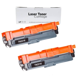 TONER4U – 2Pk Color Toner for Brother Tn221 Tn225 Hl-3180CDw Mfc-9130Cw Mfc-9330CDw Mfc-9340CDw In Black