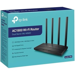 TP-LINK Ac1900 Wireless Mu-Mimo Wifi Router - Dual Band Gigabit Wireless Internet Routers for Home, Parental Contorls & Qs, Beamforming (Archer C80)