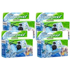 FUJIFILM Disposable Quicksnap Waterproof Pool Underwater 35MM Camera (4 Pack)