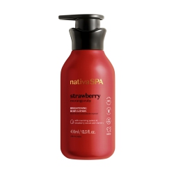 NATIVA SPA By O Boticário, Ruby Strawberry Antioxidant Body Lotion, Brightening Vitamin C And Nourishment for Radiant Skin, 13.5 Ounce