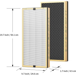 JAFNDA Jafända Jf888 Replacement Filter, 2 Pack Specialized Odor Filters, 3.08 Lb Modified Activated Carbon, Remove Ammonia, Amine, Mercaptan Odor