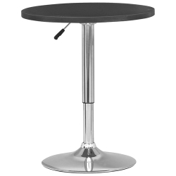 CORLIVING Contemporary Round Bar Table - In Black