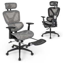 COSTWAY Mesh Office Chair Executive Chair With 90°-120° Tilting Backrest Lumbar Support