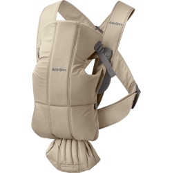 BABYBJRN Babybjorn Baby Carrier Mini In Woven Fabric - In Beige