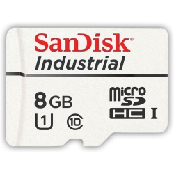 SANDISK Industrial Mlc Microsd Sdhc Uhs-I Class 10 Sdsdqaf3-008G-I With Adapter (8GB)