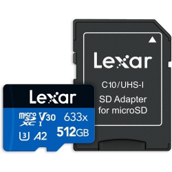 LEXAR Memory Card 512GB High-Performance 633X Microsdxc Uhs-I