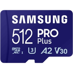 SAMSUNG Pro Plus Microsd Card + Sd Adapter 512GB for Mobile Gaming On Smartphones, Tablets And Handheld Consoles, Uhs-I U3, Full HD & 4K Uhd