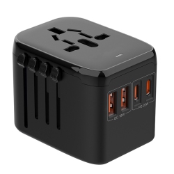 HLD Universal Travel Adapter \w 2 USB-C & 2 USB-A Ports, International Plug Charger for 200+ Countries, All-In-One for Us Eu Uk Au Asia, for Iphone