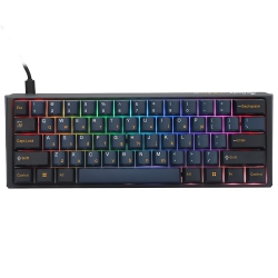 DUCKY One 3 Pro Nazca Line RGB Hot-Swappable Mechanical Gaming Keyboard Cherry Mx2A Mini Layout (61 Keys), Black In Blue