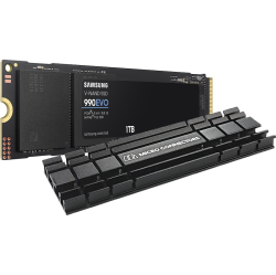 SAMSUNG 990 M.2 2280 1Tb PCi-E Gen 5 X2, Nvme 2.0 Internal Solid State Drive W/ Micro Connectors 5MM Low-Profile Heat Sink Kit & Mounting Screws